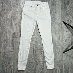 7FAM 7 FOR ALL MANKIND White THE SKINNY 5 Pocket Stretch Jeans 28